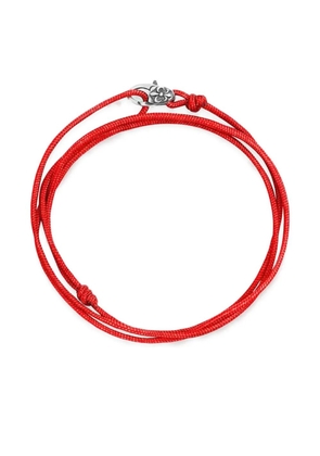 Nialaya Jewelry Fleur-de-Lis embossed cord bracelet - Red