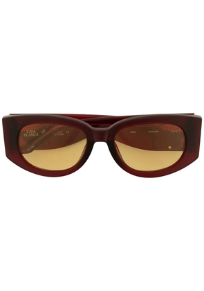 Casablanca Gabrielle oval-frame sunglasses - Red
