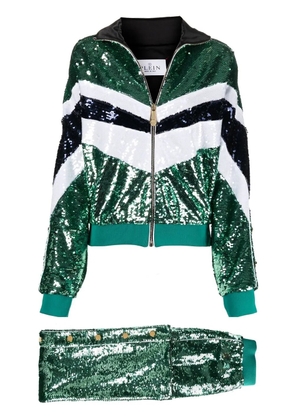 Philipp Plein sequin embellished tracksuit - Green