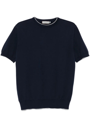Canali fine knit T-shirt - Blue