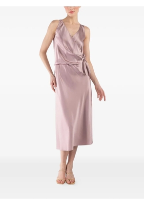 Peter Cohen Sketch tie V-neck midi dress - Pink