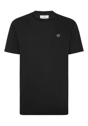 Philipp Plein logo-plaque cotton T-shirt - Black