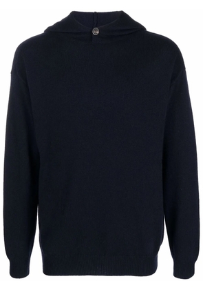 Malo knitted pullover hoodie - Blue