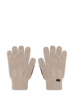 Moorer suede-palm cashmere gloves - Neutrals