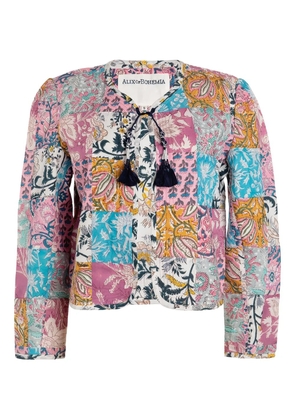 Alix of Bohemia patchwork tassels cropped jacket - Pink