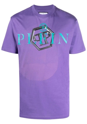 Philipp Plein logo-print cotton T-shirt - Purple