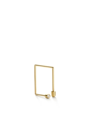 Shihara 18kt yellow gold Twist Square 02 diamond single earring