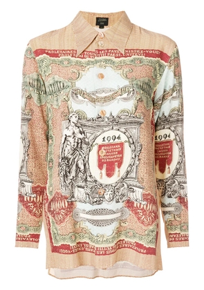 Jean Paul Gaultier Pre-Owned printed long sleeve shirt - Brown