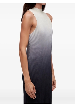 Osklen plissé degradé midi dress - White