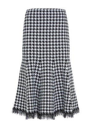 Alexander McQueen houndstooth midi skirt - Black