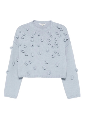 JW Anderson textured-pompom sweater - Blue