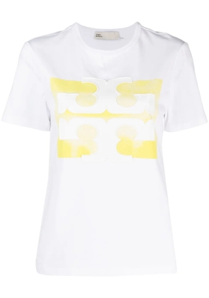 Tory Burch logo-patch cotton T-shirt - White