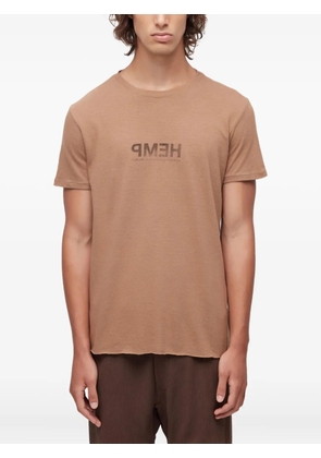 Osklen Hemp print T-shirt - Brown