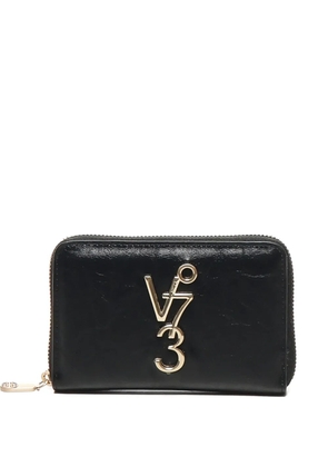 V°73 zip-around logo-plaque purse - Black