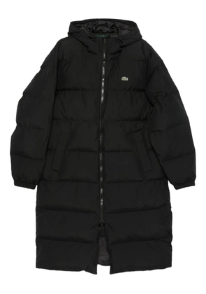 Lacoste hooded puffer coat - Black