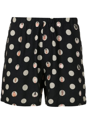 Amir Slama graphic-print deck shorts - Black