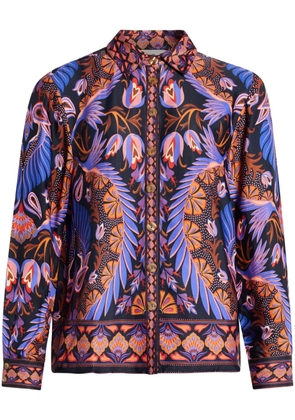 FARM Rio Black Heart Forest shirt - Purple