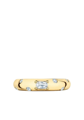 KWIAT 18K yellow gold Cobblestone Ashoka diamond ring