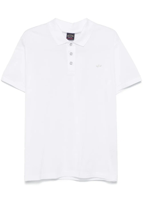 Paul & Shark logo-plaque polo shirt - White