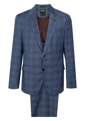 Zegna single-breasted wool suit - Blue