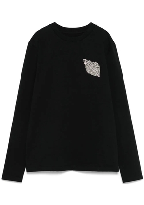 Jil Sander brooch-detail T-shirt - Black