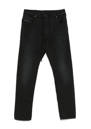 Diesel logo-embroidered jeans - Black