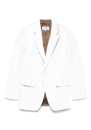 MM6 Maison Margiela cracked-paint blazer - White