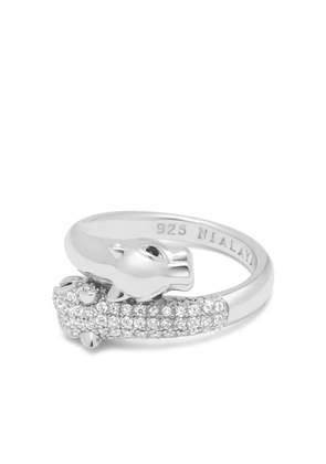 Nialaya Jewelry twisted panther ring - Silver