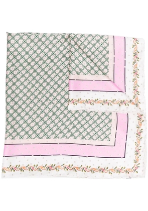 Gunia Project graphic-print silk scarf - Pink