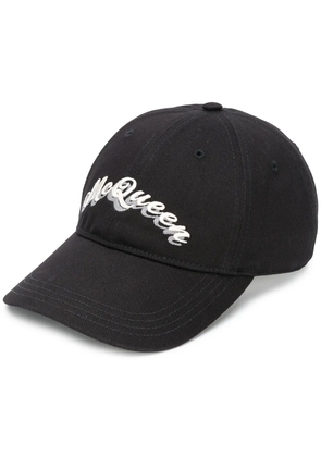 Alexander McQueen logo print baseball cap - Black