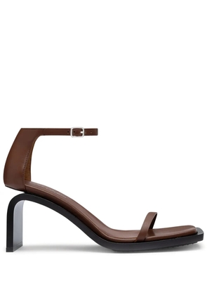 Courrèges Stream 75mm leather sandals - Brown