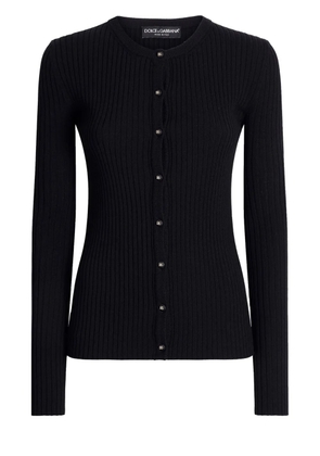Dolce & Gabbana DNA ribbed-knit cardigan - Black