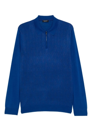 Stefano Ricci zip-fastening polo shirt - Blue