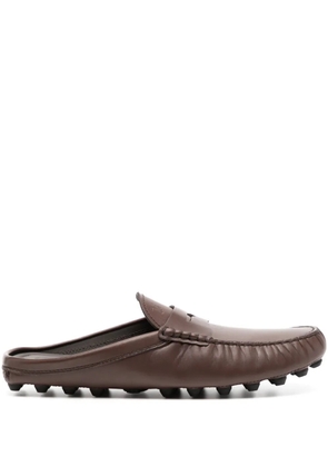 Tod's Gommino leather penny mules - Brown