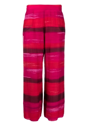 Gianfranco Ferré Pre-Owned 1990s striped cropped trousers - Pink