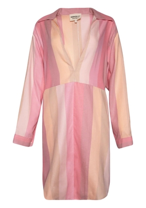 Marrakshi Life stripe-print cotton tunic dress - Pink