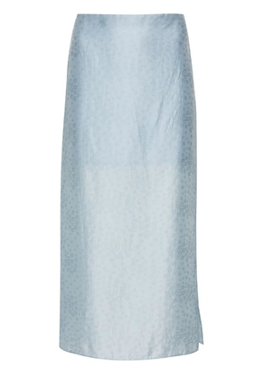 Rodebjer Graziela floral-embroidered skirt - Blue