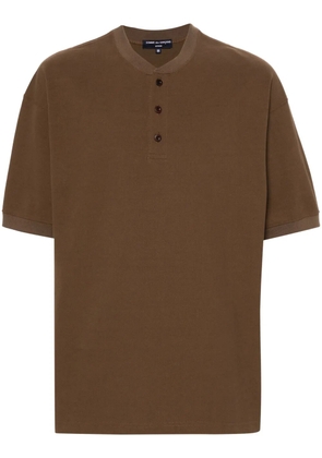 Comme des Garçons Homme piqué-weave cotton T-shirt - Brown