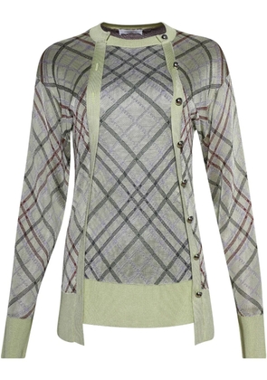 Rabanne checked cardigan - Neutrals