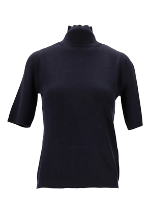 'S Max Mara short-sleeve turtleneck top - Blue
