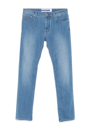 Jacob Cohën logo-patch jeans - Blue