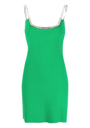 Rabanne rhinestone-trimmed minidress - Green