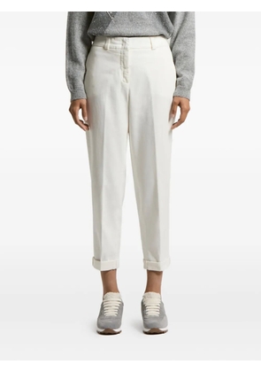 Peserico cuffed-hem trousers - White
