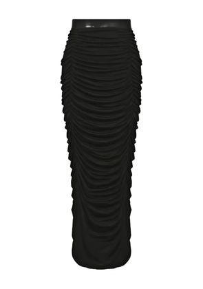 Isabel Benenato ruched midi skirt - Black