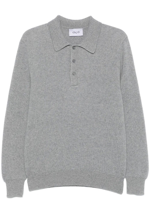 D4.0 fine-ribbed polo shirt - Grey