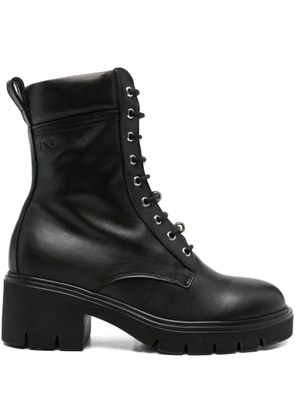 NERO GIARDINI 55mm lace-up boots - Black