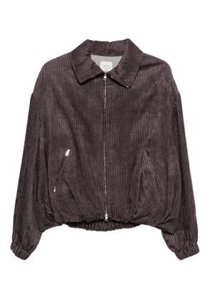 Alysi striped-pattern bomber jacket - Purple