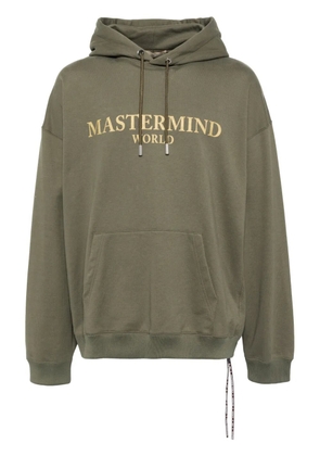 Mastermind World logo print cotton hoodie - Green