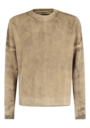 RETERNITY long-sleeve cotton sweater - Brown