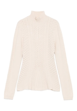 TWINSET cable-knit turtleneck sweater - Neutrals